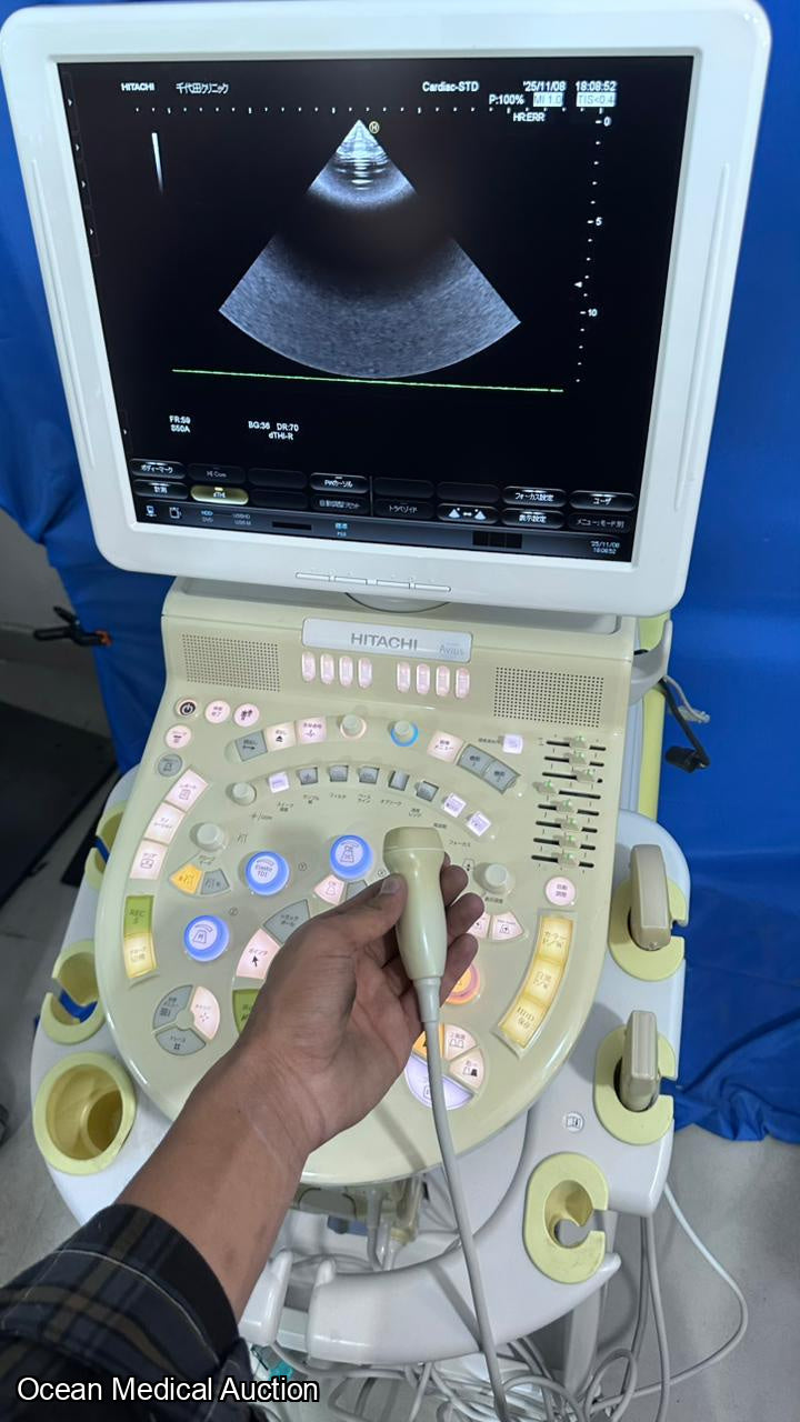 Hitachi avius ultrasound with convex,linear and cardiac probe