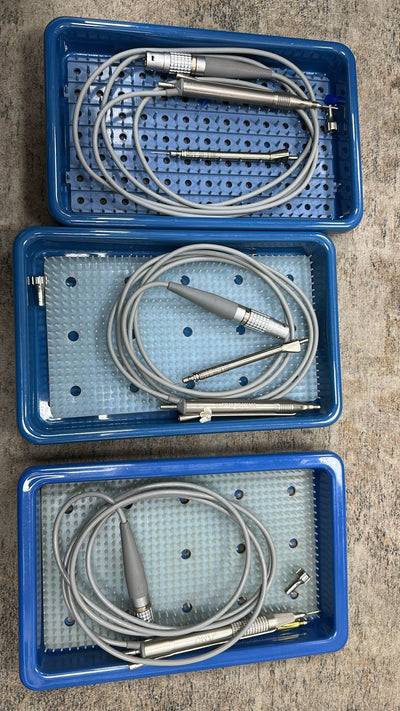 Dental Electric Micromotor Handpiece Set (Contra-Angle + Straight Handpieces with Motor Cables)