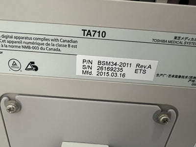 Toshiba Xario 100 ultrasound with cardiac,linear and convex probe