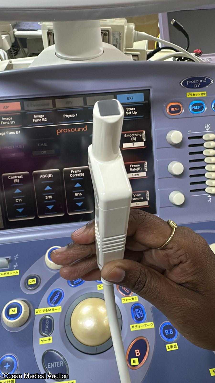 Aloka ust 52114P ntraoperative / phased-array ultrasound transducer (probe) SN.200D3785