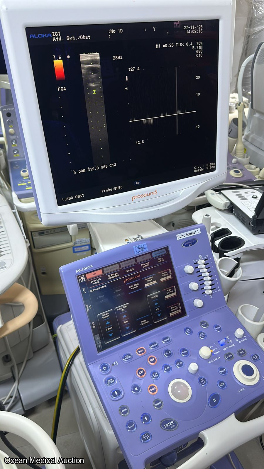 ALOKA UST-5550 linear-array (laparoscopic / intraoperative / vascular / small-part) probe SN.20032364
