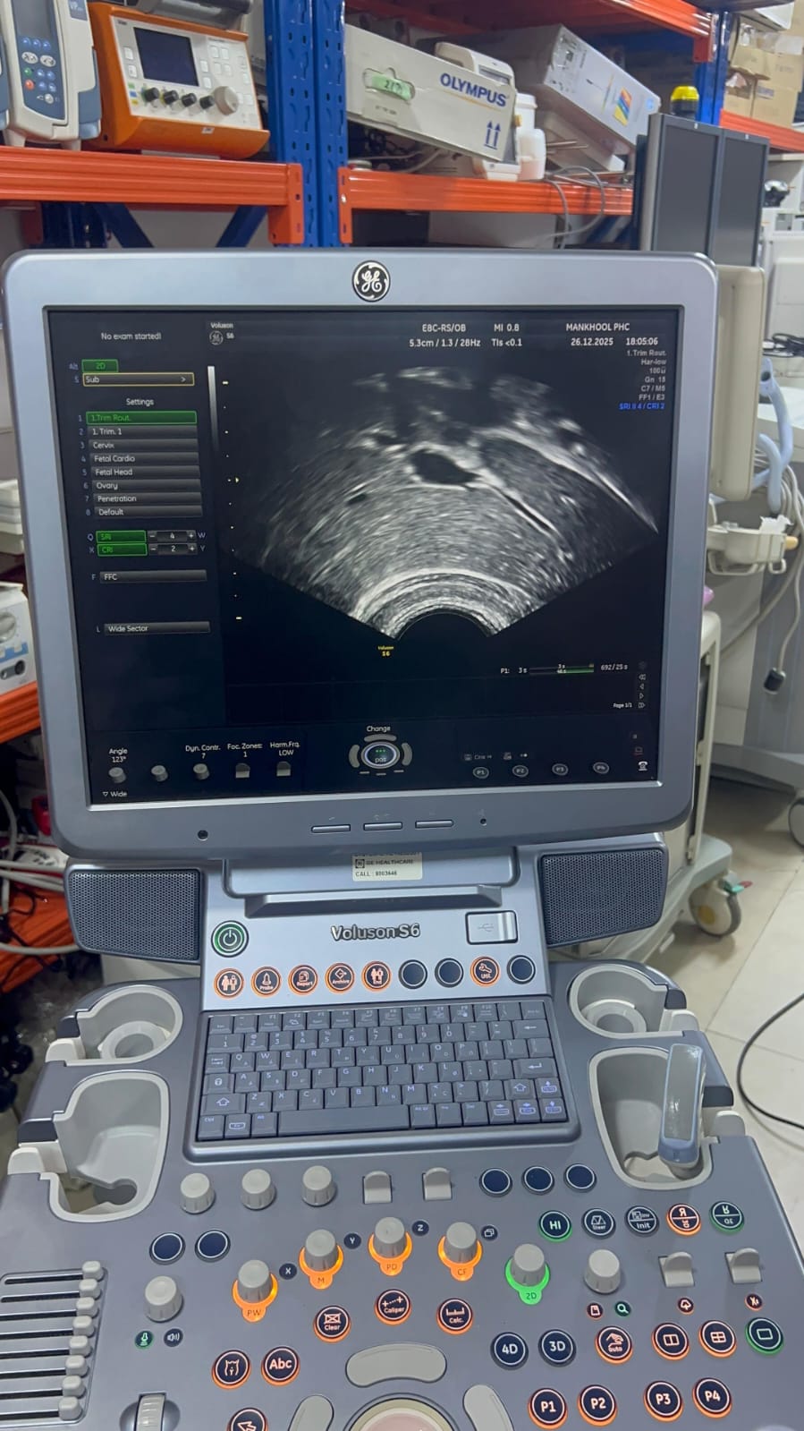 GE Voluson S6 with convex and TVS probe Year 2013