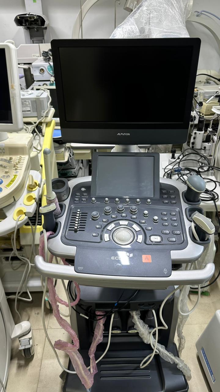 ALPINION E-CUBE 15 ultrasound machine WITH CONVEX, LINEAR, TVS and MICRO CONVEX PROBE
